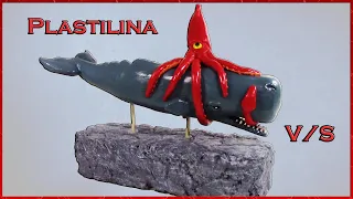 Como Hacer Cachalote de Plastilina/Cachalote vs Calamar(Parte 1)/How To Make Cachalot with Clay