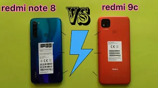 redmi note 8 vs redmi 9c comparison | speed test