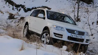 Туарег 4*4 снег, горки / Touareg 4*4 snow