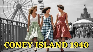 A Day In The Life On Coney Island New York 1940s