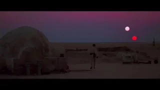 Binary Sunset - Star Wars 4k