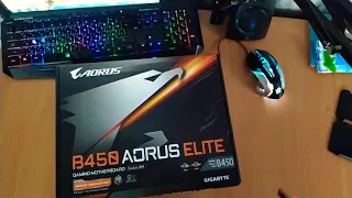 GoldDark новый ПК. Для игр. Распаковка материнской платы B450 AORUS ELITE.