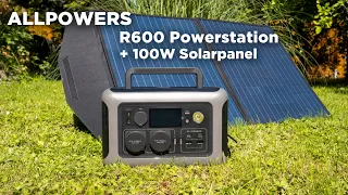 ALLPOWERS R600 Powerstation + 100W Solarpanel: 1200W Output für maximale Leistung!