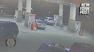 Chilling video captures moment woman is apparently abducted at gas station