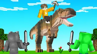 DINOSAUR SPEEDRUNNER vs HUNTERS! (Minecraft)