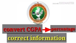 how to convert cgpa into percentage|| VTU|| correct method [in kannada]