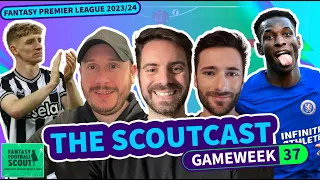 📢 FPL SCOUTCAST GW37| DOUBLE GAMEWEEK TRANSFERS!? | Fantasy Premier League Tips 2023/24