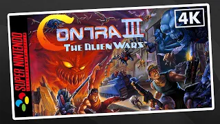 [SNES Longplay] Contra 3 The Alien Wars | Full Game Walkthrough | 4K