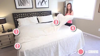 How to Fold A Fitted Sheet! How to Keep Linens Clean & Organized (Clean My Space)