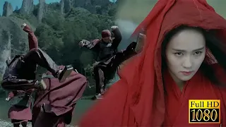 The soldiers forced the girls, but the woman in red used her martial arts to teach them a lesson!