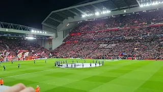 You will never walk alone  at Anfield !   Unbelivable atmosphere!