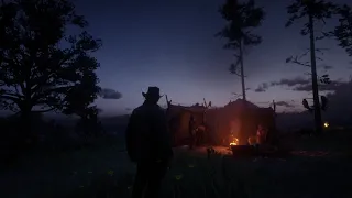 Night-time at Horseshoe Overlook - Red Dead Redemption 2