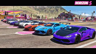 FH5 SUPERCARS DRAG RACE: Nsx, R8, i8, J50, GTB, Ford GT, Evo, Huracan, 720s, 650s, Turbo s & More