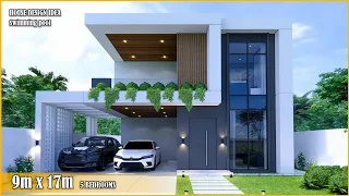 Modern House Design | 9m x 17m with swimming pool | 5 Bedrooms