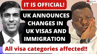 UK GOVERNMENT ANNOUNCES CHANGES IN VISAS AND IMMIGRATION | increase Visa and IHS Fee for immigrants