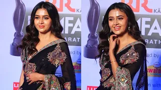 Tejasswi Prakash Looks So Elegant In Saree Look At Filmfare Awards Marathi 2024