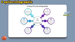70.PowerPoint Presentation with 6 Option Circular Infographic | Free download