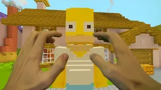 REALISTIC MINECRAFT - HOMER SIMPSON RESCUES STEVE