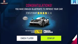 ASPHALT 9 PAGANI HUAYRA BC 4 STAR UP | ASPHALT 9 FREE CARS UNLOCKED | ASPHALT 9 CARS.