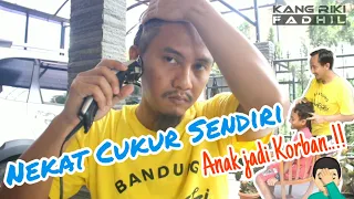 Nekat Cukur Rambut Sendiri saat Pandemi,, Anak jadi Korban..!!