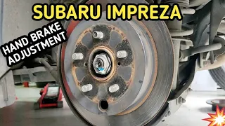 Subaru Impreza Emergency Brake Adjusment (Hand Brake] 2012-2018