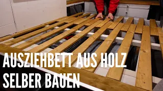 Campervan - Ausziehbett aus Holz selber bauen (VW T5)