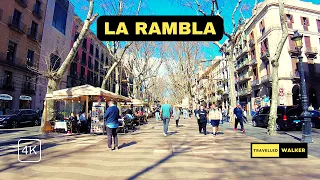 Barcelona, Spain 🇪🇸 | La Rambla Walking Tour 2024 | 4K, HDR | Spain