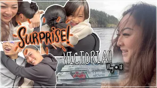 A SURPRISE VISIT to Victoria VANCOUVER Island *Full Vlog #18 Surprising My Sister SAS Family Weekend