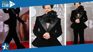 Harry Styles storms Brit Awards red carpet in suave tuxedo