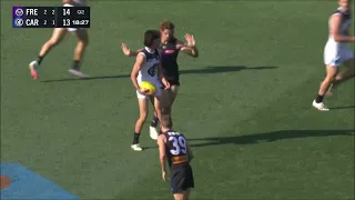 Ollie Hollands - AFL 2024 Round 4 Highlights - Carlton vs Fremantle