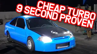 BUDGET Turbo Build B18 GSR Goes A 9 Second Pass!