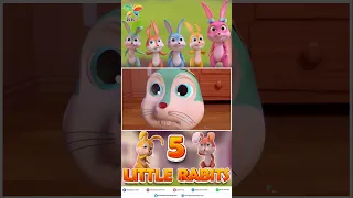 Five Little Rabbits Jumping On the Bed  #ytshorts #shorts  #nurseryrhymes #kidssongs