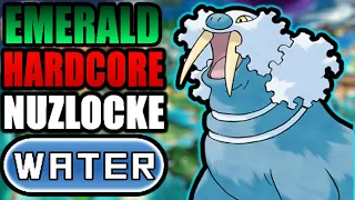 Pokémon Emerald Hardcore Nuzlocke - Water Type Pokémon Only! (No items, No overleveling)