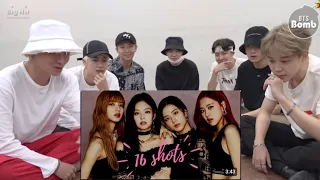 BTS Reaction to Blackpink 16 shots fmv (Fanmade 💜) Blackpink contract renewal special