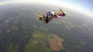 Прыжки с парашютом AFF первый уровень, Ватулино 13.06.16. Skydiving AFF Level 1 DZ Vatulino.