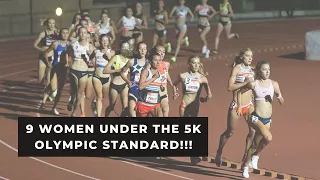 Sifan Hassan CRUSHES the 5k in 14:35! 9 Women Under The Olympic Standard!