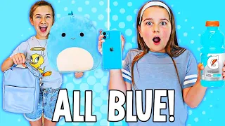 NO BUDGET 💙 BLUE ONLY 💙 SHOPPING CHALLENGE! | JKREW