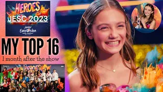 JESC 2023 - MY TOP 16 ( 1 month after the show !! )