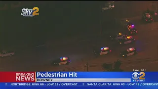 Pedestrian Crash Closes Off Streets In Downey