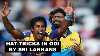All Hat-tricks taken by Sri Lankan Bowlers in ODI Cricket | ODI Hat-tricks by Sri Lankan bowlers