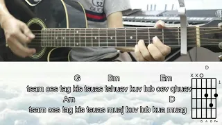 Twb Yuav Sib Tso - Yaying Yeng Moua, guitar cover + lyrics & chords.