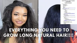 EVERYTHING YOU NEED TO GROW LONG, HEALTHY NATURAL HAIR!!! | LIST IN DESCRIPTION!!!