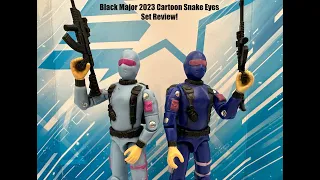 Black Major GI Joe Cartoon Snake Eyes Set Review!