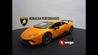 Unboxing Lamborghini Huracan Performante Bburago 1/24