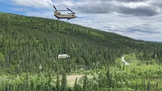 "Into the Wild Bus" airlifted, moved to another location by Alaska Army National Guard