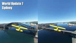 World Update 7 - Sydney Update Comparison | 4K 60fps | Microsoft Flight Simulator