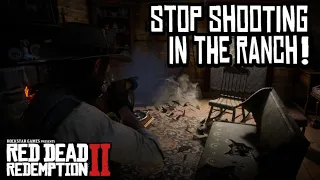 Gang Reaction on Shooting in Camp (Hidden Dialogue) Red Dead Redemption 2