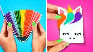 Cool School Hacks & Tips And Colorful DIY School Crafts