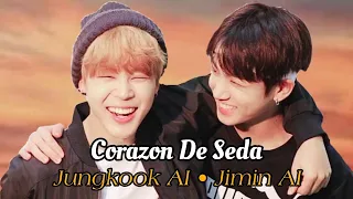 "Jungkook" & "Jimin" singing "Corazón De Seda" - AI cover | Her_Ney