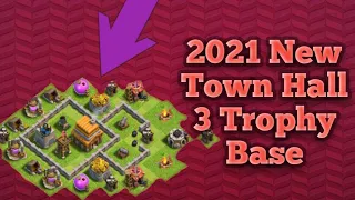 CoC Town Hall 3 Trophy dase.